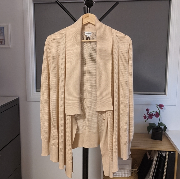 Beige Cardigan Sweater - Picture 1 of 6